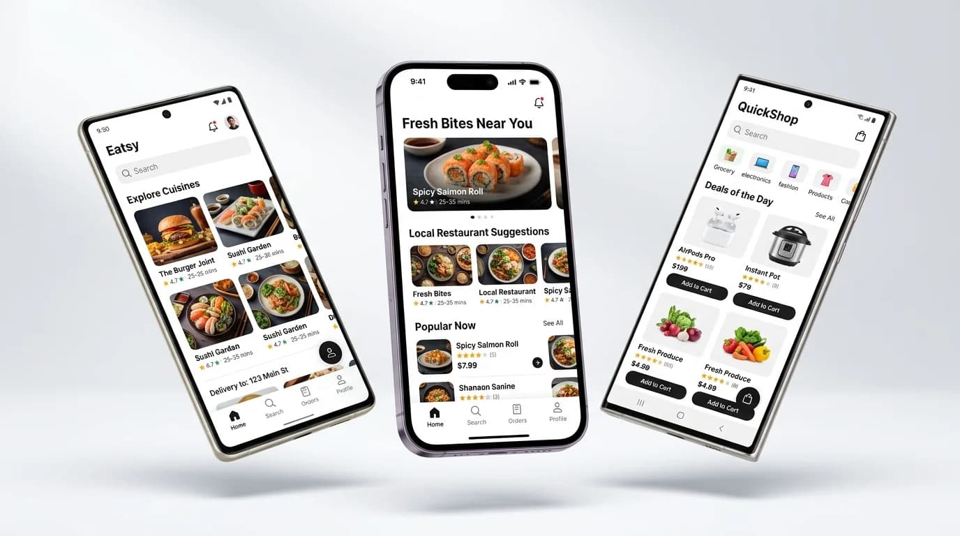 Mobile Apps Development — app screens